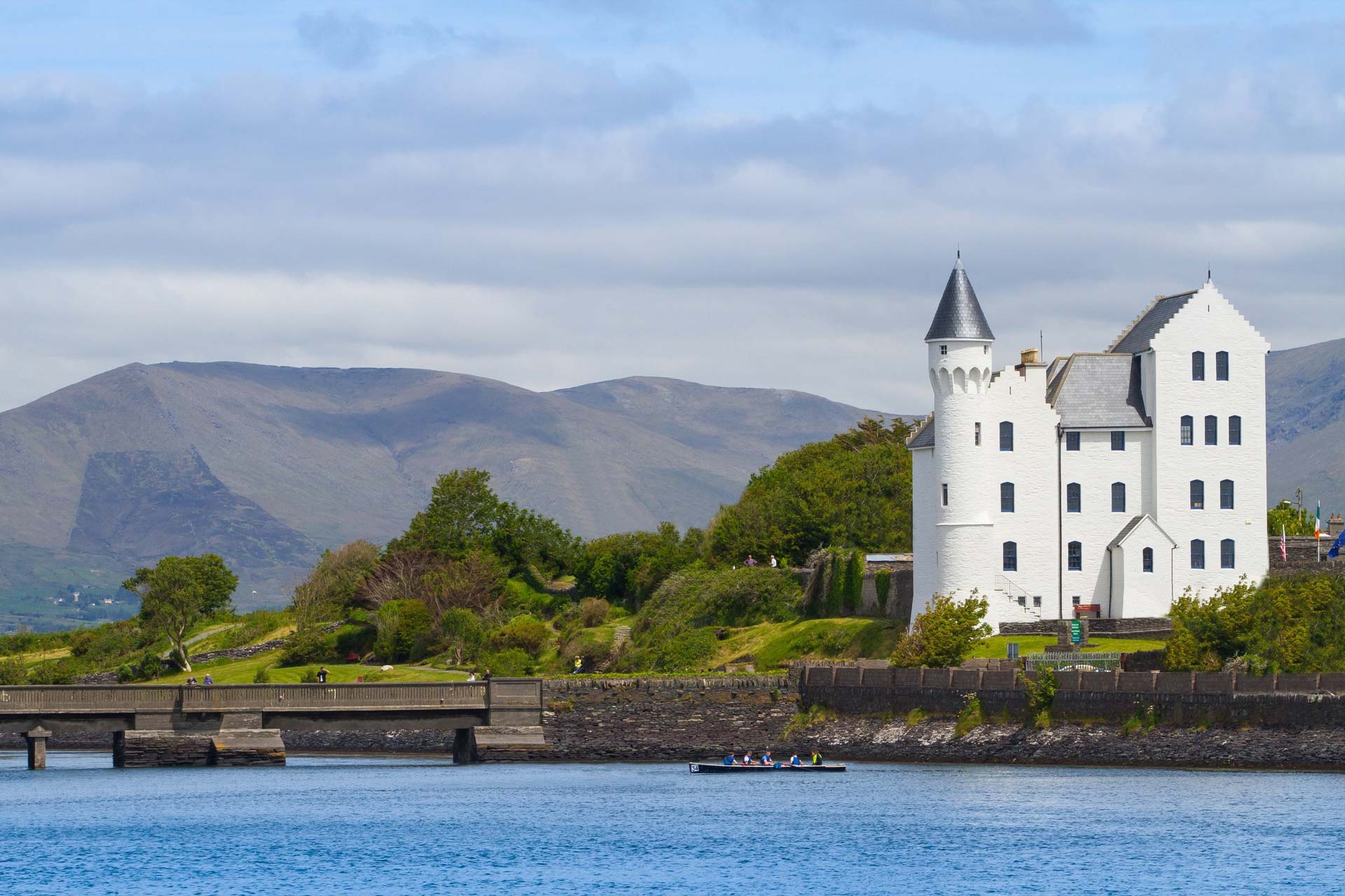 The old barracks from the otherside of the river
