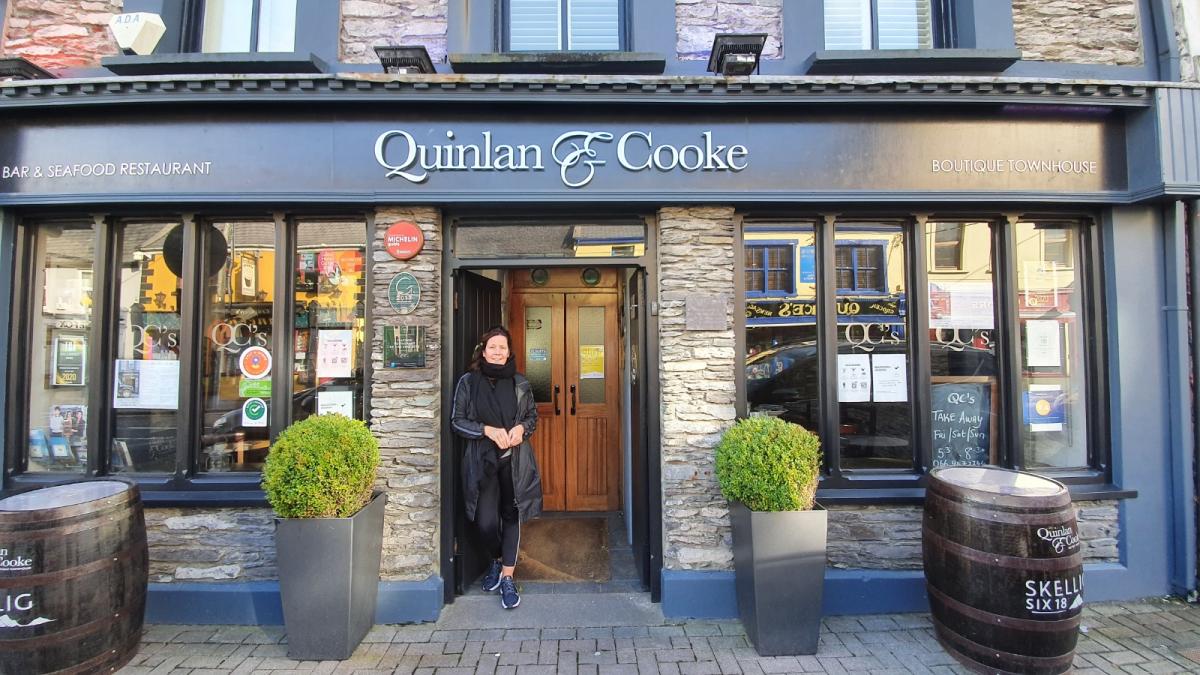 Outside Quinlan & Cooke boutique townhouse and restaurant